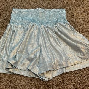 glitter flowy shorts